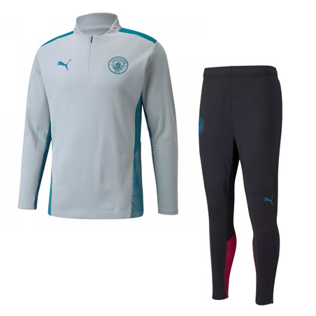 Ensemble survêtement Manchester City gris bleu 2021/22