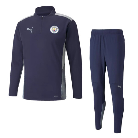 Ensemble survêtement Manchester City bleu gris 2021/22