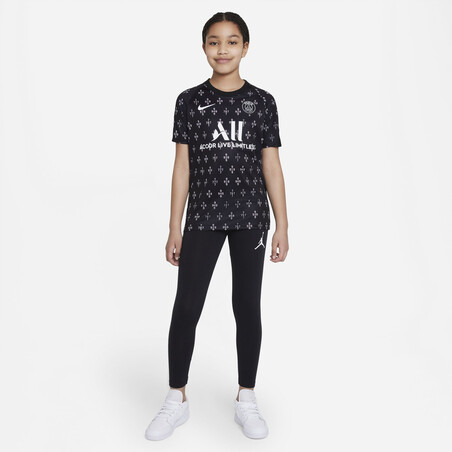 Maillot avant match junior PSG noir rose 2021/22