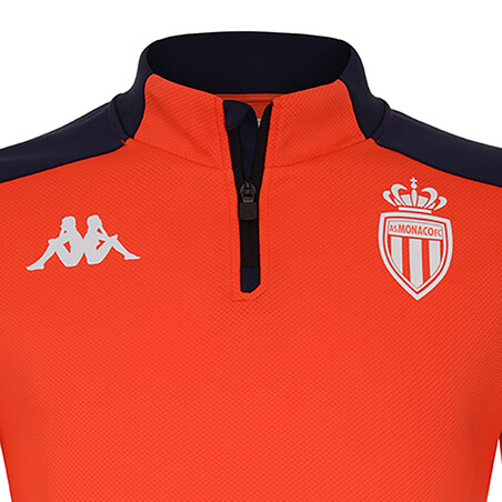 Sweat zippé AS Monaco rouge bleu 2021/22