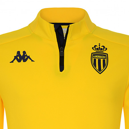 Sweat zippé AS Monaco jaune 2021/22