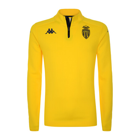 Sweat zippé AS Monaco jaune 2021/22