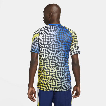 Maillot avant match Chelsea bleu jaune 2021/22