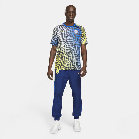 Maillot avant match Chelsea bleu jaune 2021/22