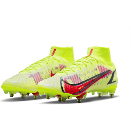 Nike Mercurial Superfly 8 Elite SG-Pro Anti-Clog jaune rouge