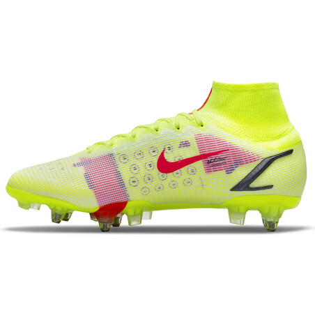 Nike Mercurial Superfly 8 Elite SG-Pro Anti-Clog jaune rouge