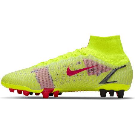 Nike Mercurial Superfly 8 Elite AG jaune rouge