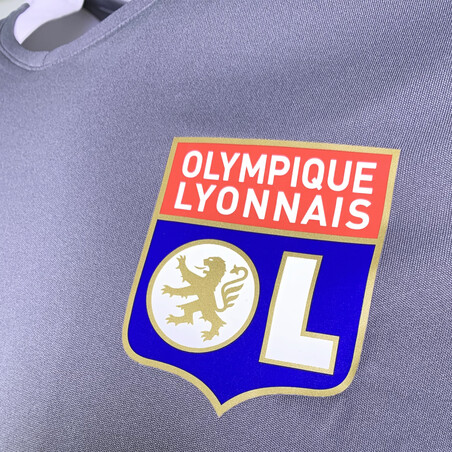 Maillot entraînement OL gris blanc 2021/22
