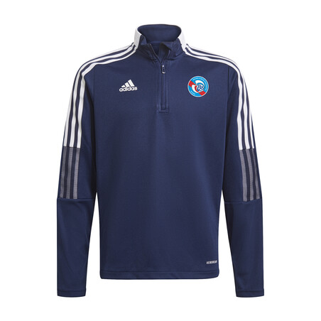 Sweat zippé junior RC Strasbourg bleu blanc 2021/22