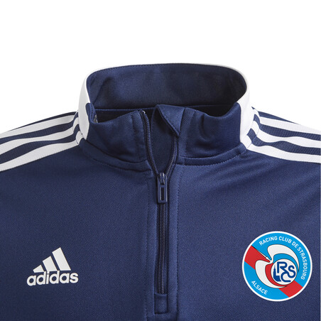 Sweat zippé junior RC Strasbourg bleu blanc 2021/22
