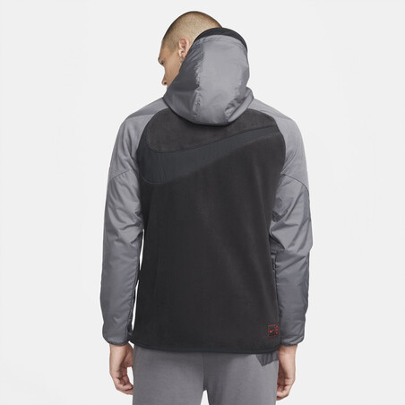 Veste imperméable PSG Winter Fleece gris rouge 2021/22