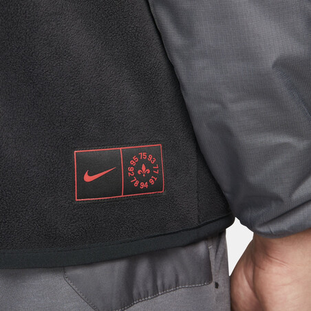 Veste imperméable PSG Winter Fleece gris rouge 2021/22