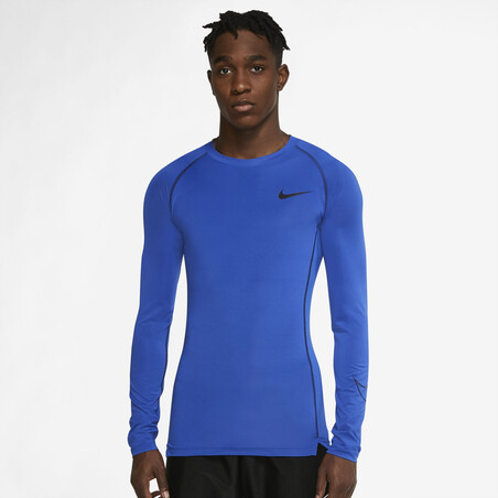 Sous maillot manches longues Nike bleu sur