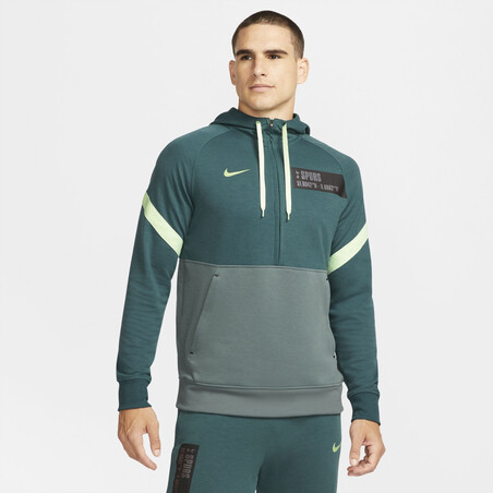 Sweat zippé Tottenham Fleece vert 2021/22