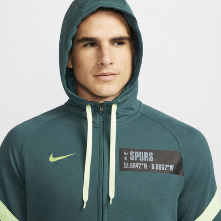 Sweat zippé Tottenham Fleece vert 2021/22