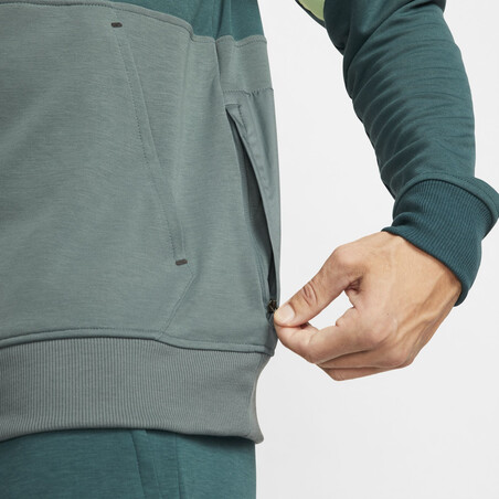 Sweat zippé Tottenham Fleece vert 2021/22