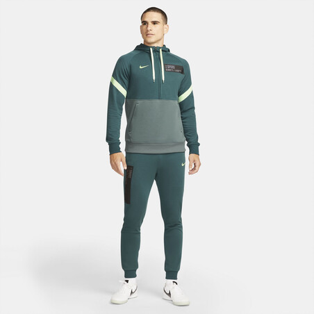 Sweat zippé Tottenham Fleece vert 2021/22