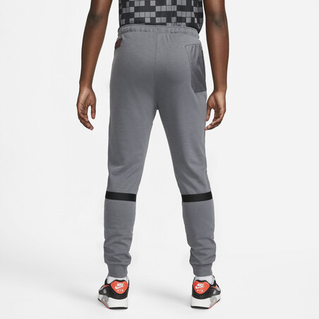 Pantalon surv tement PSG Fleece gris rouge 2021 22 sur Foot