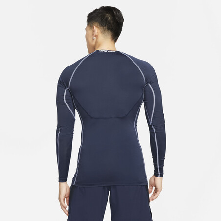 Sous maillot manches longues Nike Pro bleu