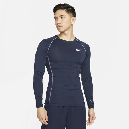 Sous maillot manches longues Nike Pro bleu