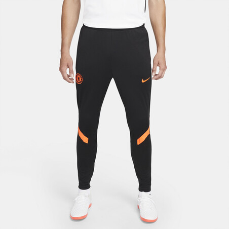 Pantalon survêtement Chelsea noir orange 2021/22