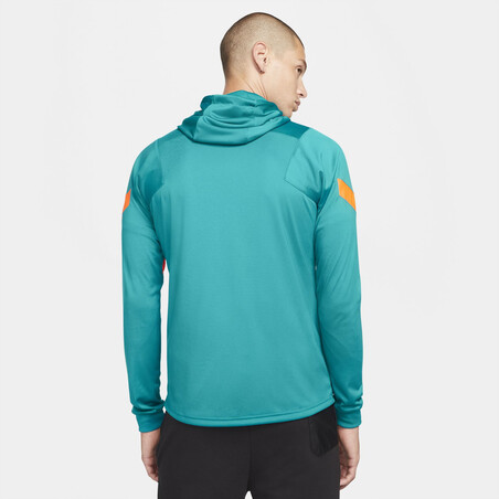 Veste survêtement à capuche Chelsea bleu orange 2021/22