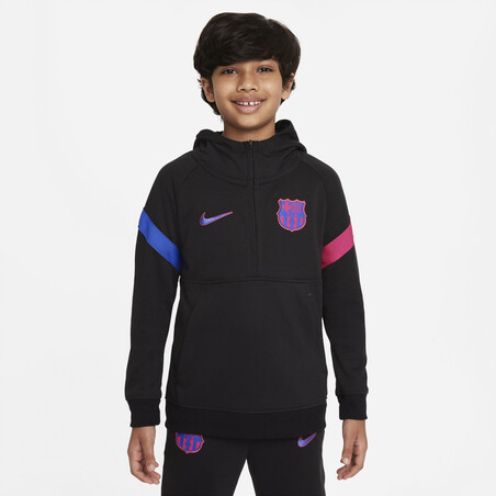 Sweat zippé junior FC Barcelone Fleece noir rose 2021/22