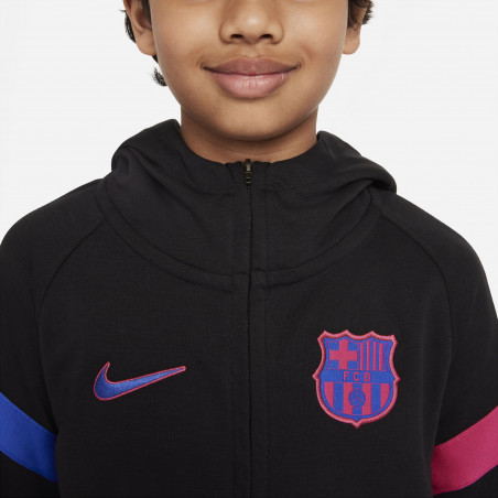 Sweat zippé junior FC Barcelone Fleece noir rose 2021/22