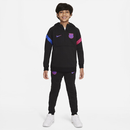 Sweat zippé junior FC Barcelone Fleece noir rose 2021/22