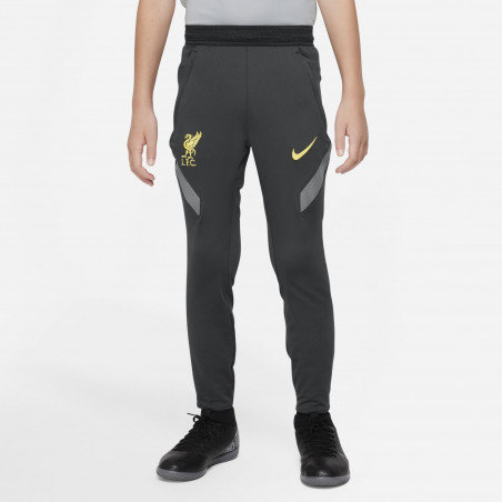 Pantalon survêtement junior Liverpool Strike noir jaune 2021/22