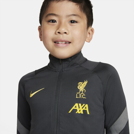 Ensemble survêtement enfant Liverpool noir jaune 2021/22