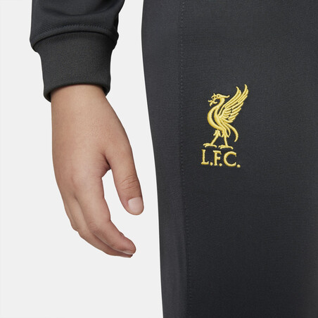 Ensemble survêtement enfant Liverpool noir jaune 2021/22