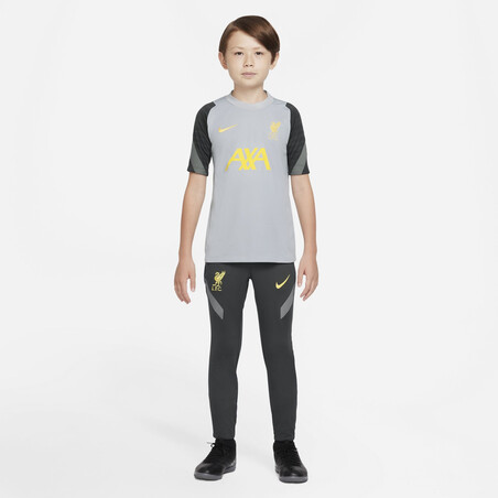 Maillot entraînement junior Liverpool Strike gris jaune 2021/22