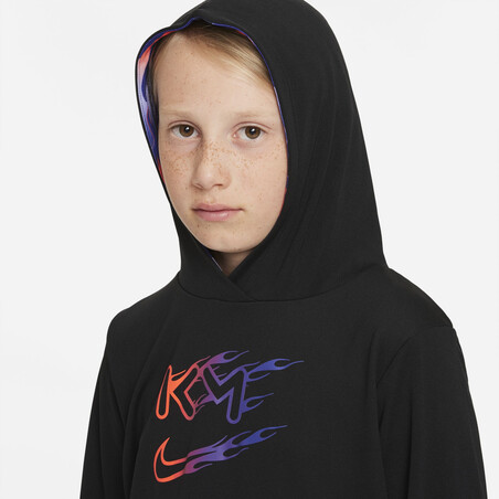 Sweat à capuche junior Nike Mbappé noir rouge 2021/22