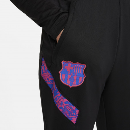 Pantalon survêtement junior FC Barcelone Strike noir rose 2021/22