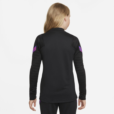 Sweat zippé juniot FC Barcelone Strike noir rose 2021/22