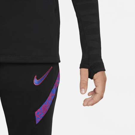 Sweat zippé juniot FC Barcelone Strike noir rose 2021/22