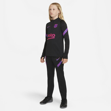 Sweat zippé juniot FC Barcelone Strike noir rose 2021/22