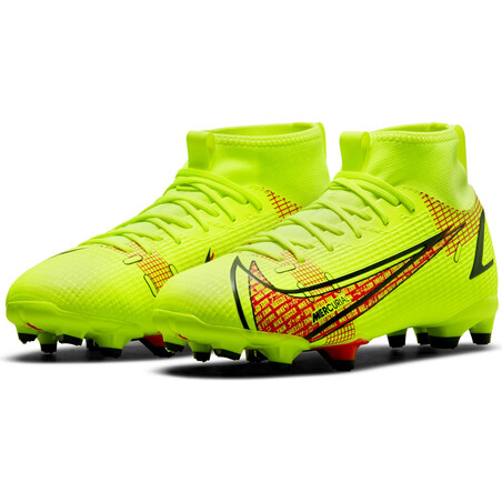 Nike Mercurial Superfly 8 junior Academy FG/MG jaune rouge