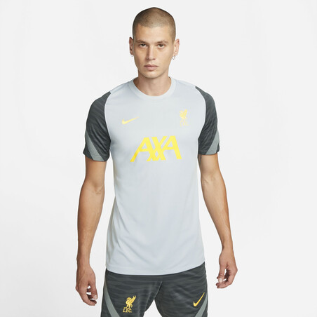 Maillot entraînement Liverpool Strike gris jaune 2021/22