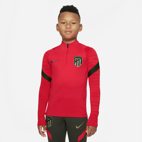 Sweat zippé junior Atlético Madrid rouge noir 2021/22