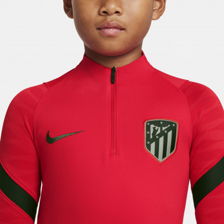 Sweat zippé junior Atlético Madrid rouge noir 2021/22