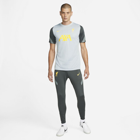 Pantalon survêtement Liverpool Strike gris jaune 2021/22