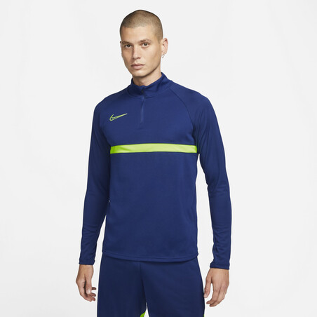 Sweat zippé Nike Academy bleu vert 2021/22