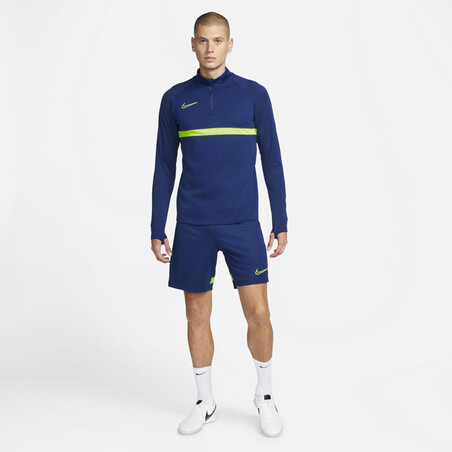 Sweat zippé Nike Academy bleu vert 2021/22