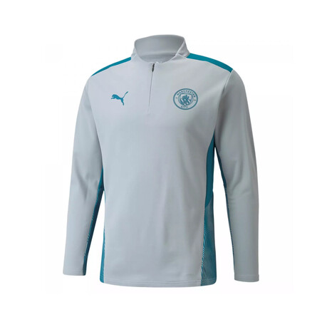 Sweat zippé junior Manchester City gris bleu 2021/22
