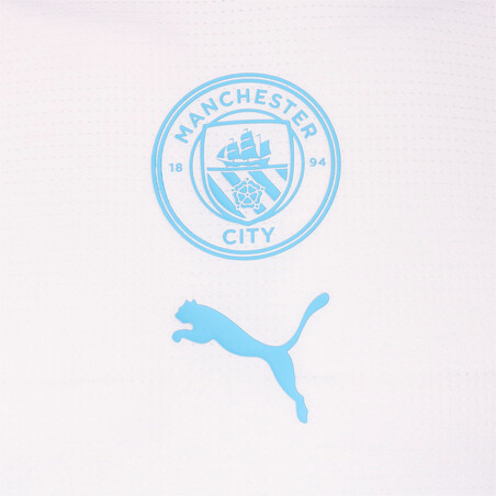 Maillot avant match Manchester City blanc bleu 2021/22