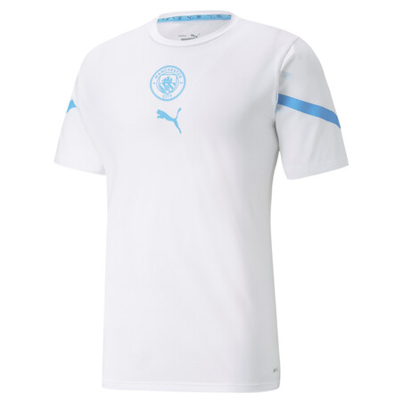 Maillot avant match Manchester City blanc bleu 2021/22