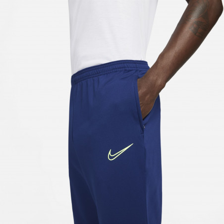 Pantalon survêtement Nike Academy bleu jaune