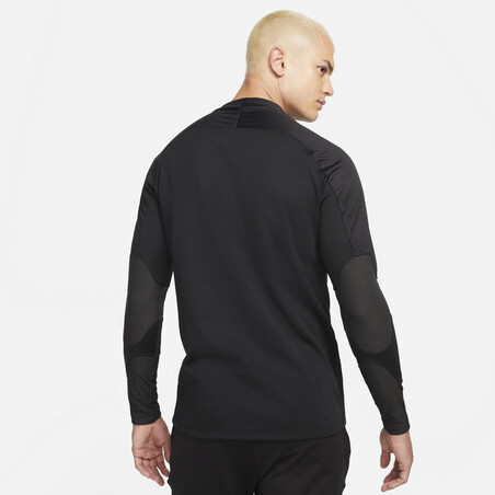 Sweat zippé Nike Therma-Fit noir orange